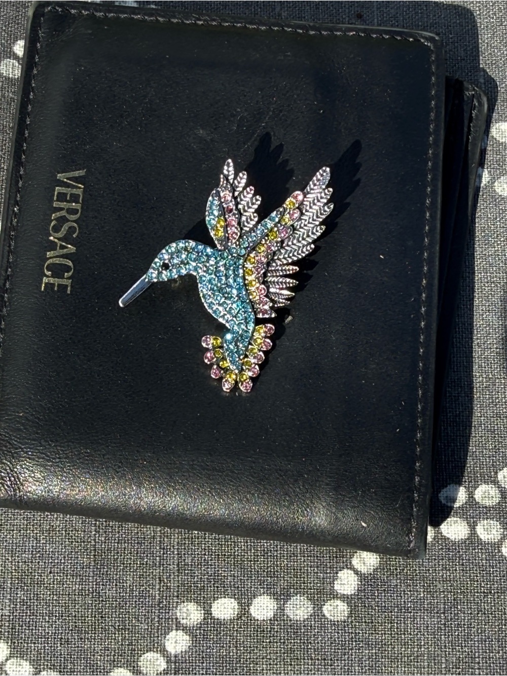 NWT Sparkling Multicolor Crystal Hummingbird Brooch - Picture 6 of 6